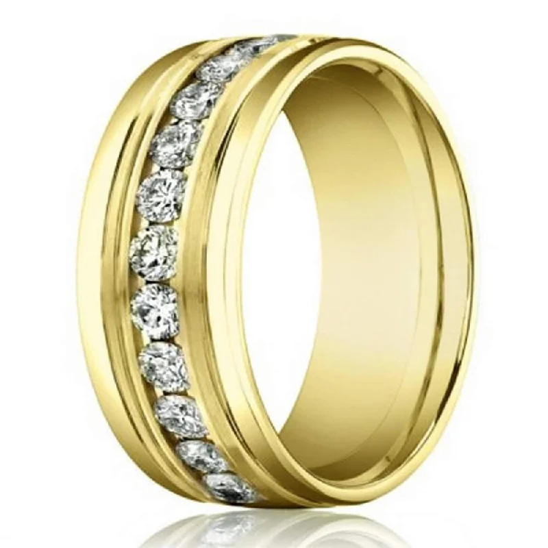 Shop Dazzling Jewelry At The Best Prices 8mm 14k Yellow Gold Mens Diamond Eternity Wedding Band Shop Dazzling Jewelry At The Best Prices 8mm 14k Yellow Gold Mens Diamond Eternity Wedding Band