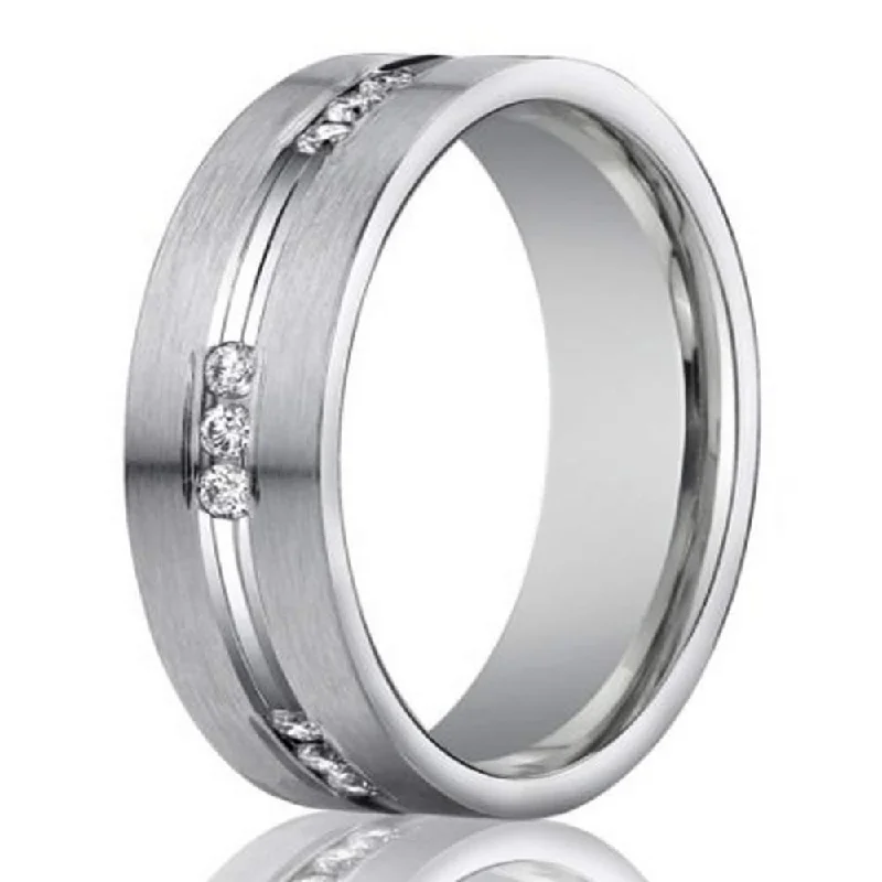 Flash Sale On Exquisite Jewelry – Don't Miss Out Men's White Gold Wedding Ring with 18 Diamonds | 6mm Flash Sale On Exquisite Jewelry – Don't Miss Out Men's White Gold Wedding Ring with 18 Diamonds | 6mm