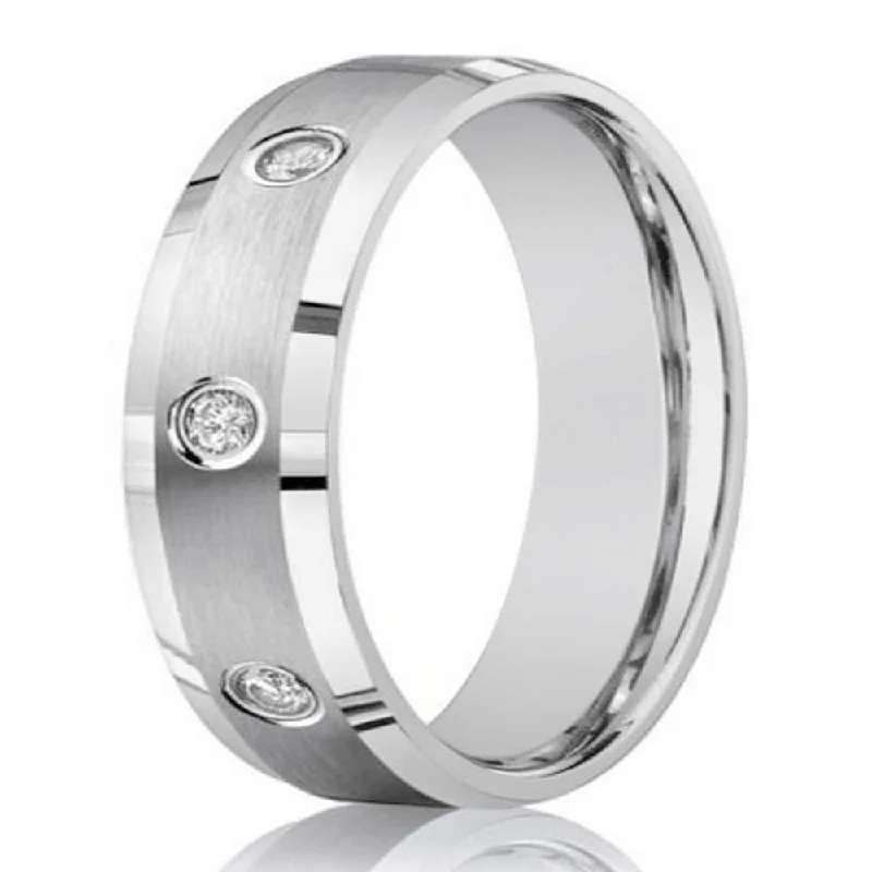 Holiday Jewelry Sale – Perfect Gifts At Great Prices Men's Designer 14K Gold Wedding Ring with 3 Diamonds | 6mm Holiday Jewelry Sale – Perfect Gifts At Great Prices Men's Designer 14K Gold Wedding Ring with 3 Diamonds | 6mm