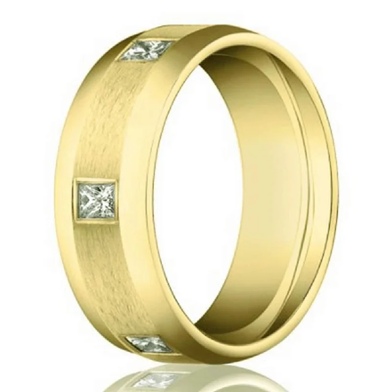 Exclusive Jewelry Sale – Shine For Less 6mm Diamond Eternity Wedding Band for Men in 14k Yellow Gold Exclusive Jewelry Sale – Shine For Less 6mm Diamond Eternity Wedding Band for Men in 14k Yellow Gold