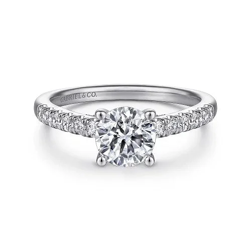 The Perfect Accessory For Less – Jewelry Sale Live Jones - 14K White Gold Round Diamond Engagement Ring (Setting Only) The Perfect Accessory For Less – Jewelry Sale Live Jones - 14K White Gold Round Diamond Engagement Ring (Setting Only)