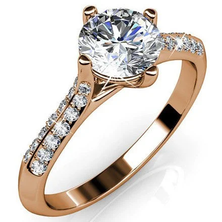 Jewelry Clearance Sale – Final Reductions Leona "Fate" 18k Rose Gold Swarovski Ring - Final Sale Jewelry Clearance Sale – Final Reductions Leona "Fate" 18k Rose Gold Swarovski Ring - Final Sale