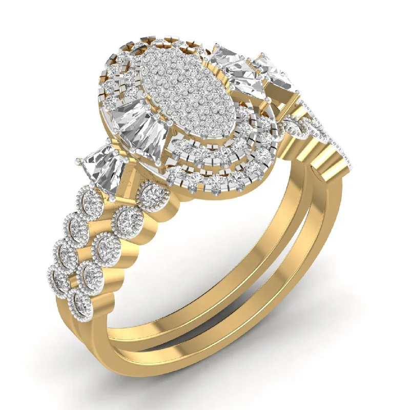 Seasonal Jewelry Clearance – Best Styles At The Lowest Prices Lucy Oval Cluster Natural Diamond Bride Set Seasonal Jewelry Clearance – Best Styles At The Lowest Prices Lucy Oval Cluster Natural Diamond Bride Set