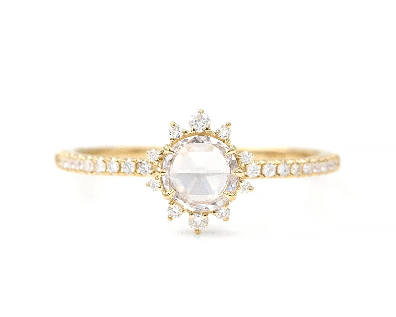 Flash Sale On Exquisite Jewelry – Don't Miss Out Lyra White Diamond Halo Ring