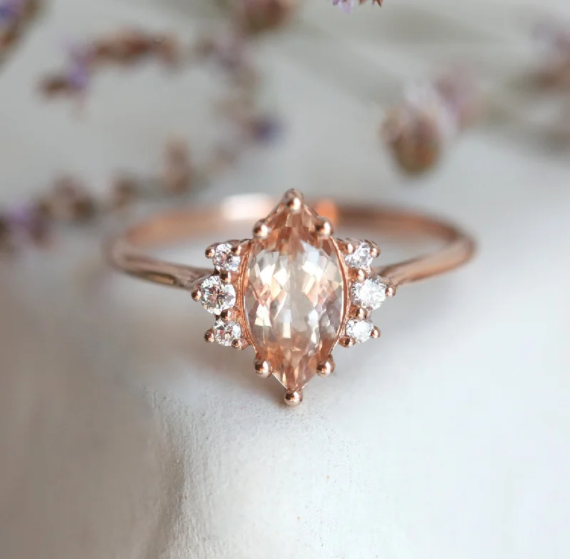 Versatile Layering Jewelry For Effortless Chic Sophia Marquise Morganite Ring