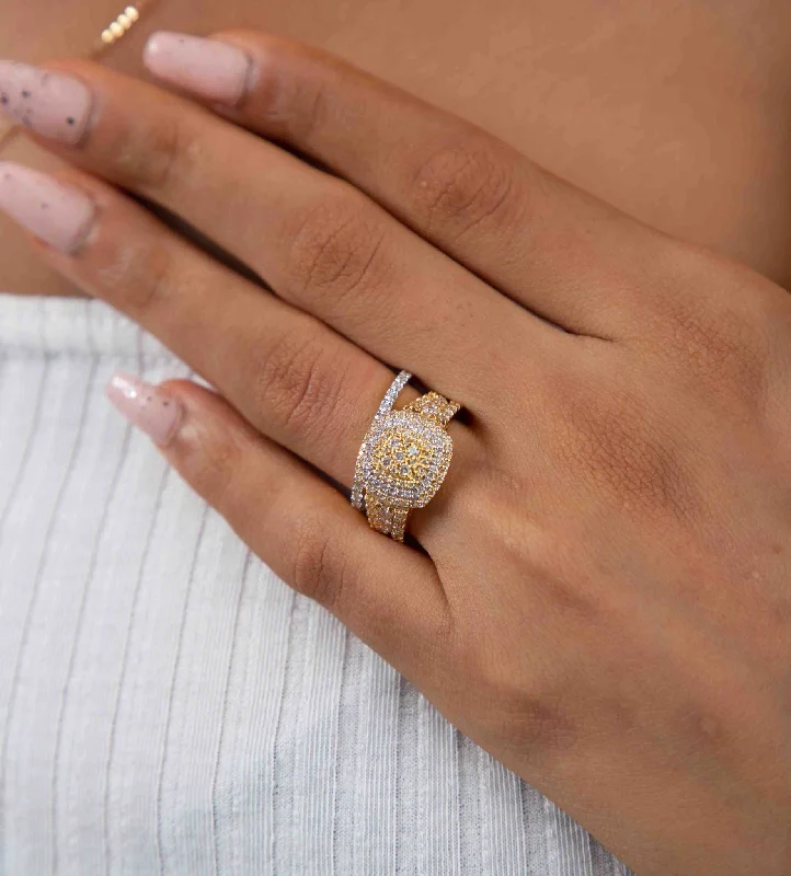 Don't Miss These Dazzling Jewelry Discounts Mims Cluster Natural Diamond Bride Set