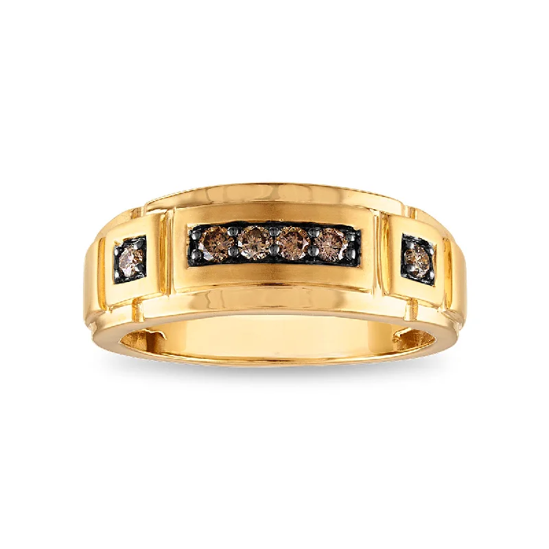 Affordable Luxury Jewelry For Every Occasion Mochaccino 1/4 CTW Diamond Wedding Ring in 10KT Yellow Gold Affordable Luxury Jewelry For Every Occasion Mochaccino 1/4 CTW Diamond Wedding Ring in 10KT Yellow Gold