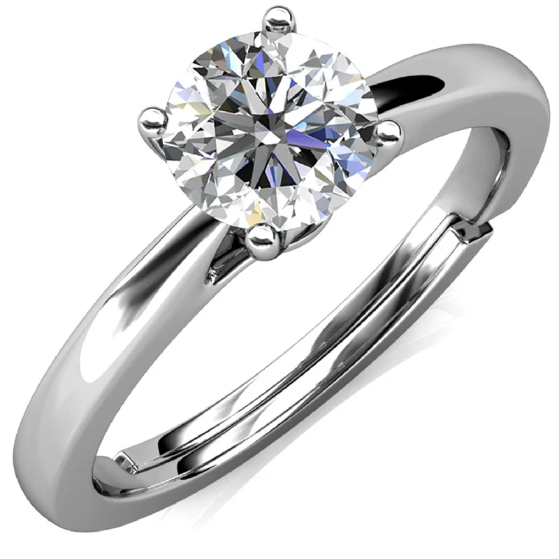 Jewelry Deals That Outshine The Rest Moissanite by Cate & Chloe Abigail Sterling Silver Ring with Moissanite Crystals Jewelry Deals That Outshine The Rest Moissanite by Cate & Chloe Abigail Sterling Silver Ring with Moissanite Crystals