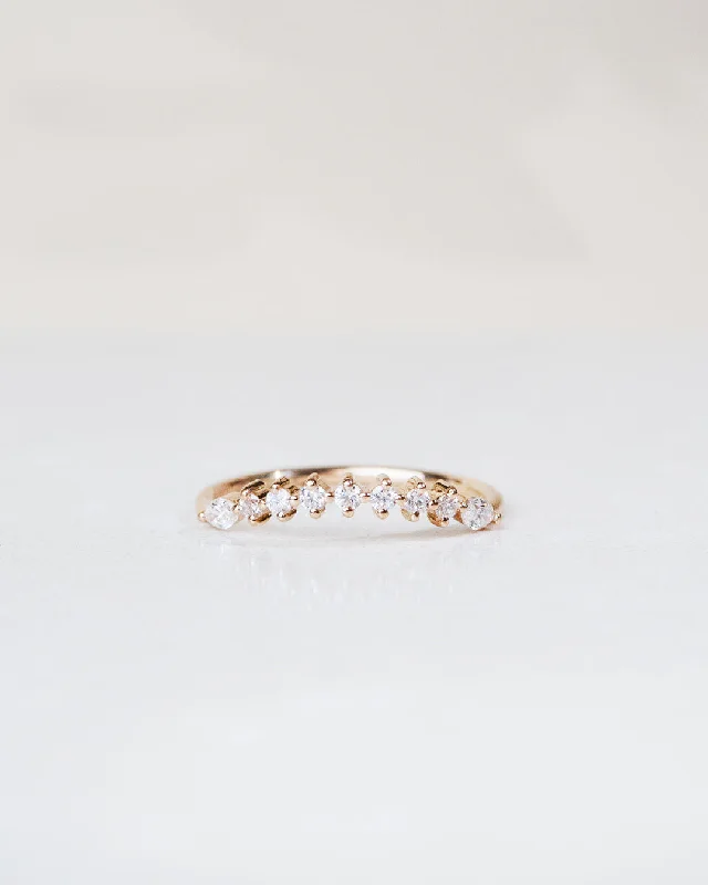 Get Your Favorite Jewelry At The Best Price Idun Curved Band 18K Gold, Whitegold or Rosegold Ring w. Diamonds Get Your Favorite Jewelry At The Best Price Idun Curved Band 18K Gold, Whitegold or Rosegold Ring w. Diamonds