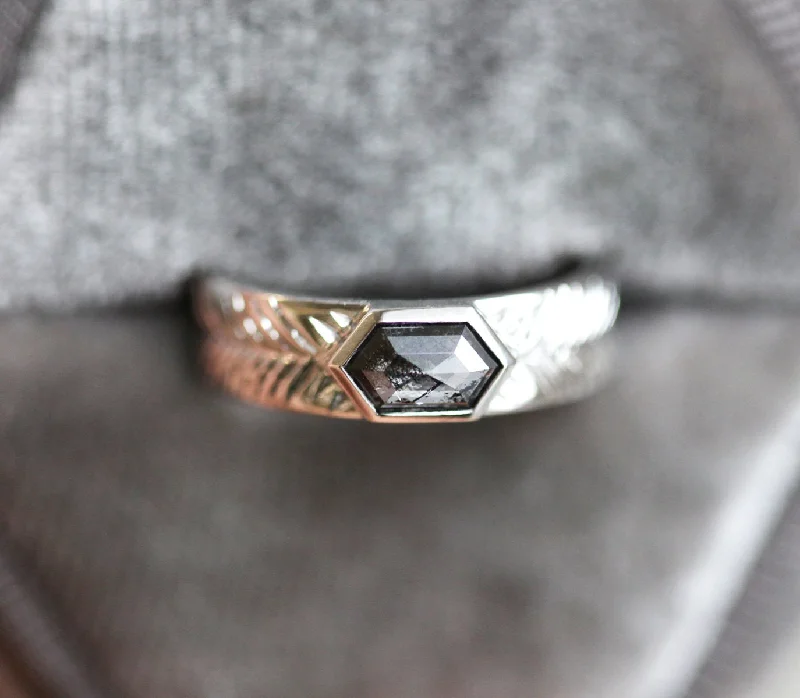 Timeless Jewelry Styles At Wallet-Friendly Prices Noemi Salt & Pepper Diamond Hexagon Band Timeless Jewelry Styles At Wallet-Friendly Prices Noemi Salt & Pepper Diamond Hexagon Band