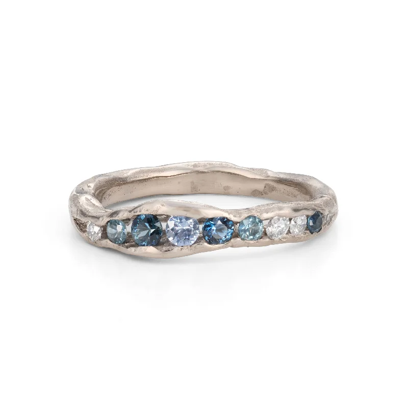 Elegant Jewelry, Exclusive Prices – Shop Now Ocean Stone Half Channel Ring