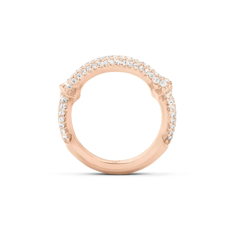 Don't Miss Out On Jaw-Dropping Jewelry Discounts Nature Half Pavé 18K Rosegold Ring w. Diamonds Don't Miss Out On Jaw-Dropping Jewelry Discounts Nature Half Pavé 18K Rosegold Ring w. Diamonds