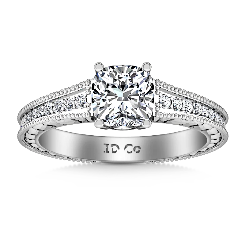 Once-A-Year Jewelry Sale – Grab Your Favorites Now Pave Cushion Cut Engagement Ring Primrose 14K White Gold Once-A-Year Jewelry Sale – Grab Your Favorites Now Pave Cushion Cut Engagement Ring Primrose 14K White Gold