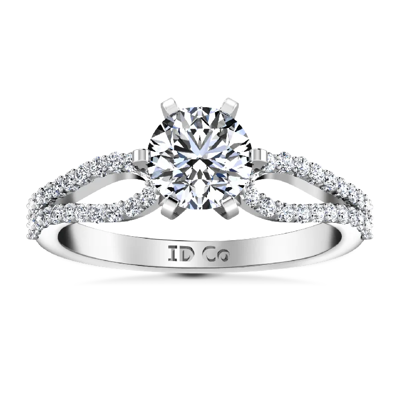 Bestselling Jewelry At Special Promotional Rates Pave Engagement Ring Tres Jolie 14K White Gold Bestselling Jewelry At Special Promotional Rates Pave Engagement Ring Tres Jolie 14K White Gold