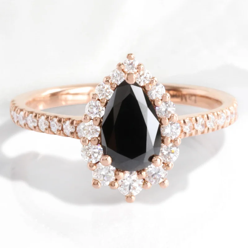 Exclusive Jewelry Bundles At Discounted Prices Pear Black Diamond Engagement Ring in Tiara Halo Diamond Pave Band Exclusive Jewelry Bundles At Discounted Prices Pear Black Diamond Engagement Ring in Tiara Halo Diamond Pave Band