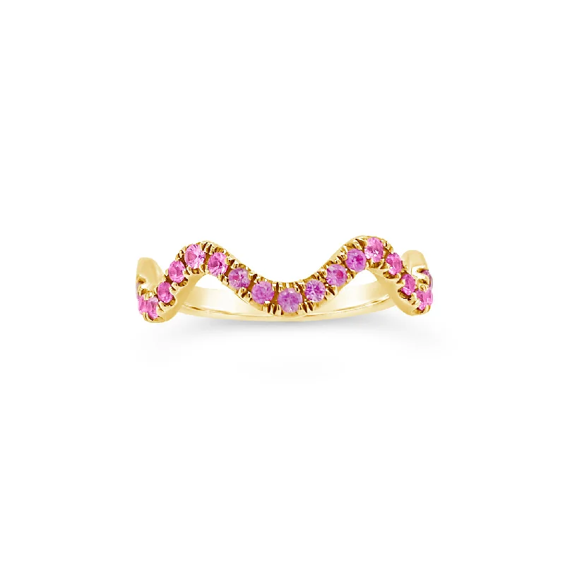Personalized Jewelry Sale – Meaningful Gifts At Great Prices Pink Sapphire Stackable Wavy Ring
