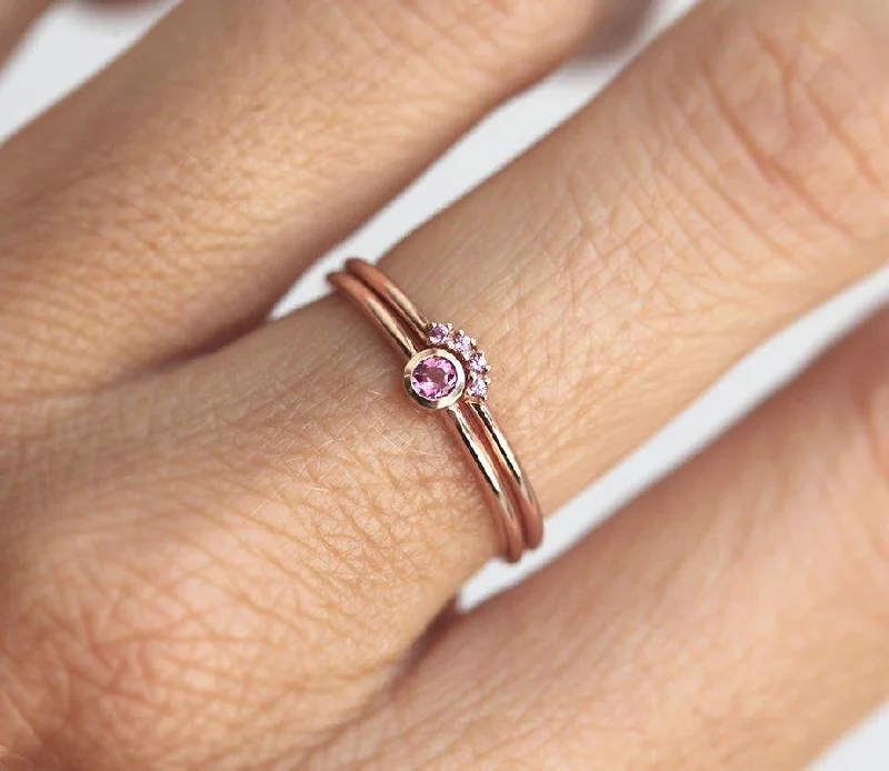 Trending Jewelry Styles Now At Limited-Time Discounts Pink Tourmaline & Pink Sapphire Ring Set Trending Jewelry Styles Now At Limited-Time Discounts Pink Tourmaline & Pink Sapphire Ring Set