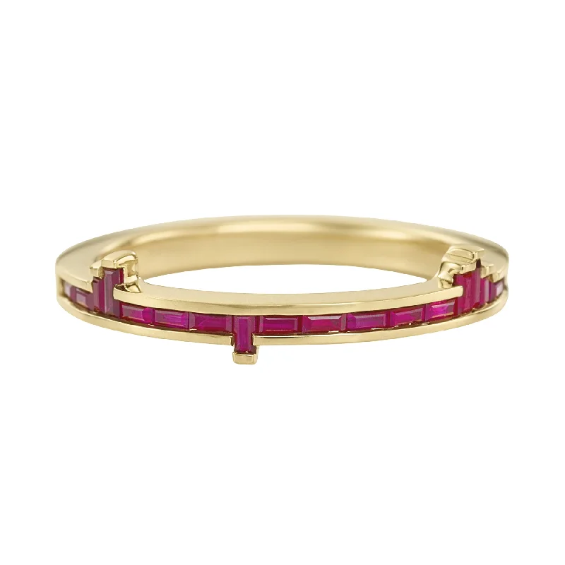 Breathtaking Jewelry At Limited-Time Savings Pixel Ruby Baguette Ring