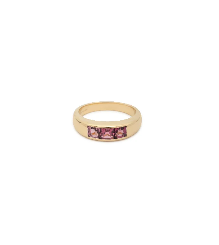 Luxury Jewelry Sale – Elegant Styles At Unbeatable Prices Princess Cut Pink Tourmaline : Gemstone Band