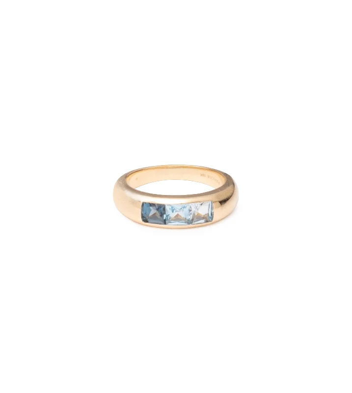 Shop Dazzling Jewelry With Special Promotional Discounts Princess Cut Swiss, Sky & London Blue Topaz : Gemstone Band