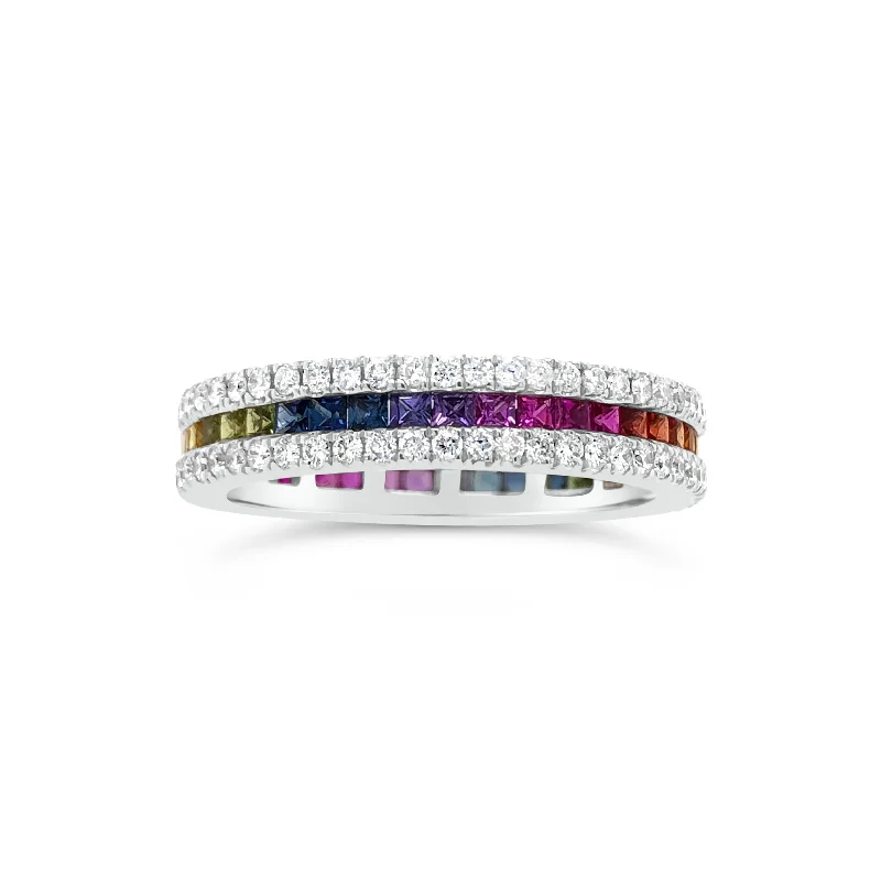 Flash Deals On Fine Jewelry – Shop Before It's Gone Rainbow Gemstone Eternity Ring