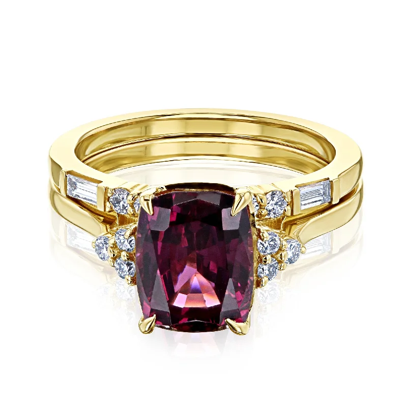 Huge Markdowns On Premium Jewelry Styles Rhodolite Garnet Bridal Set