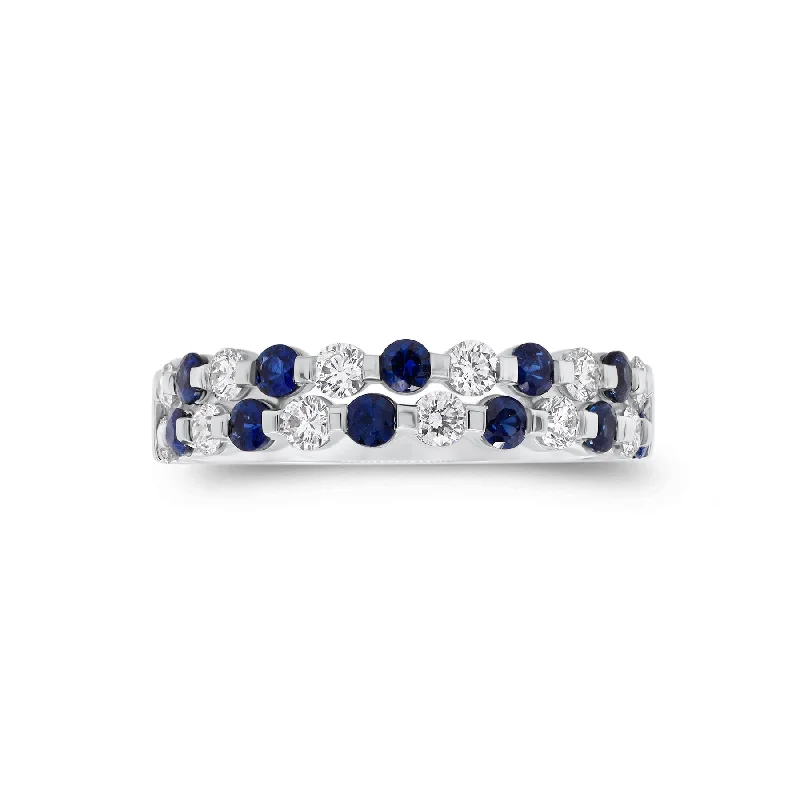 Elegant Jewelry Styles At Budget-Friendly Prices Sapphire & Diamond Double-Row Ring