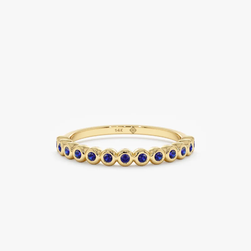 Timeless Elegance At Unbelievable Discounts Sapphire Half Eternity Band, Arleth