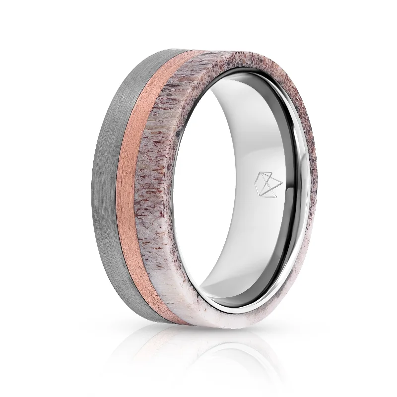 Accessorize For Less – Luxury Jewelry At Affordable Prices Silver Tungsten Ring - Antler & Copper Accessorize For Less – Luxury Jewelry At Affordable Prices Silver Tungsten Ring - Antler & Copper