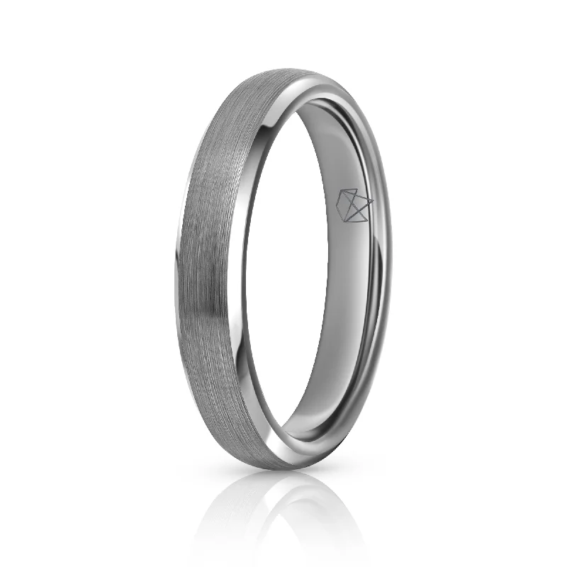 Shop Fine Jewelry With Exclusive Savings Silver Tungsten Ring - Minimalist - 4MM