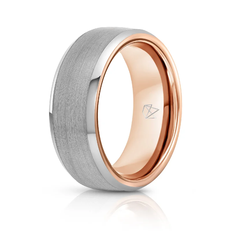 Don't Miss These Dazzling Jewelry Discounts Silver Tungsten Ring - Rose Gold