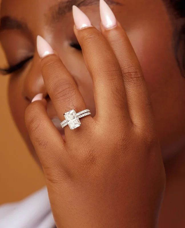 Must-Have Jewelry Pieces At Reduced Prices Simi Natural Diamond and Moissanite Radiant Bride Set Must-Have Jewelry Pieces At Reduced Prices Simi Natural Diamond and Moissanite Radiant Bride Set