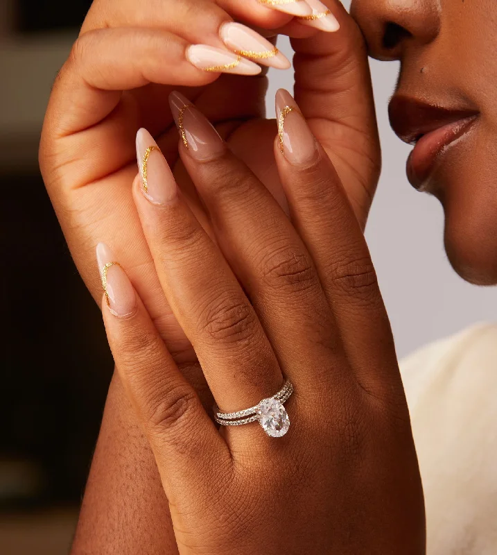 Timeless Beauty, Unbeatable Deals – Jewelry Sale On Simi Oval CZ Sterling Silver Bride Set Timeless Beauty, Unbeatable Deals – Jewelry Sale On Simi Oval CZ Sterling Silver Bride Set