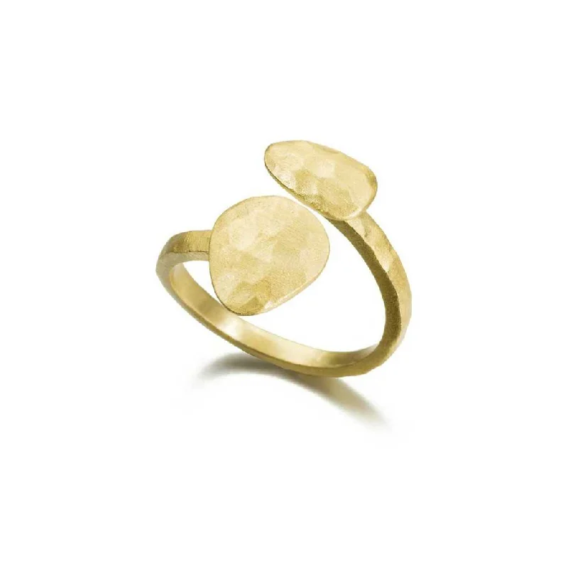 Get The Jewelry You Love At A Price You Love 18K Yellow Gold Vermeil Hammered Open Ring Get The Jewelry You Love At A Price You Love 18K Yellow Gold Vermeil Hammered Open Ring