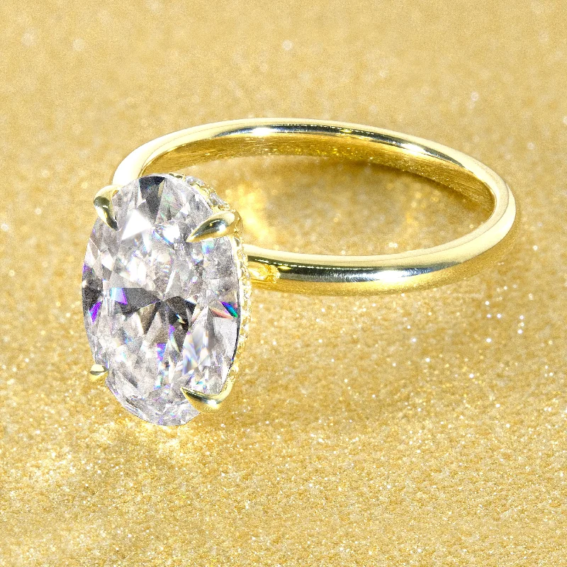 Don't Miss These Dazzling Jewelry Discounts The Adara, 4ct Elongated Oval-cut Hidden Halo Ring Don't Miss These Dazzling Jewelry Discounts The Adara, 4ct Elongated Oval-cut Hidden Halo Ring