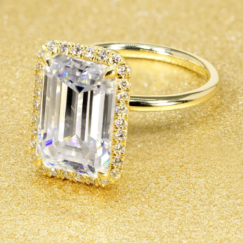Exclusive Jewelry Sale – Sparkle For Less The Adara, 5.5ct Elongated Emerald-cut Halo Ring Exclusive Jewelry Sale – Sparkle For Less The Adara, 5.5ct Elongated Emerald-cut Halo Ring