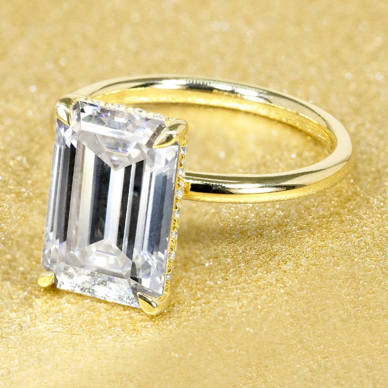 Must-Have Jewelry At Unbelievable Discounts The Adara, 5.5ct Elongated Emerald-cut Hidden Halo Ring Must-Have Jewelry At Unbelievable Discounts The Adara, 5.5ct Elongated Emerald-cut Hidden Halo Ring