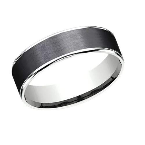Last Chance To Grab Your Favorite Jewelry At A Discount The BRUSHED BLACK TITANIUM Men's Band Last Chance To Grab Your Favorite Jewelry At A Discount The BRUSHED BLACK TITANIUM Men's Band
