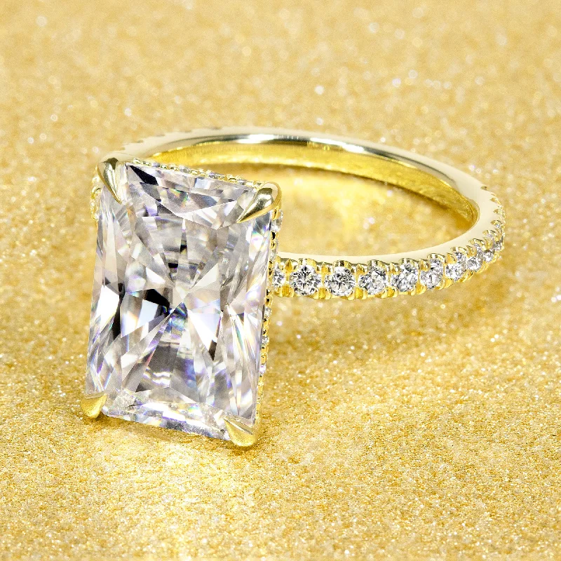 Sparkle For Less – Shop Our Limited-Time Jewelry Deals The Selina, 4.5ct Elongated Radiant-cut Hidden Halo Ring Sparkle For Less – Shop Our Limited-Time Jewelry Deals The Selina, 4.5ct Elongated Radiant-cut Hidden Halo Ring