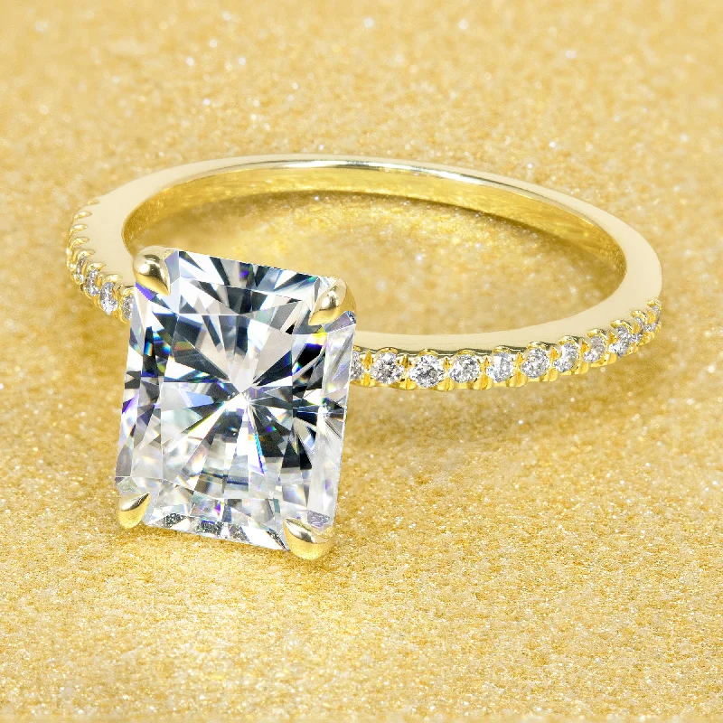 Shop Stylish Jewelry Now And Save Big The Seren, 2.7ct Radiant-cut Minimalistic Slim Ring Shop Stylish Jewelry Now And Save Big The Seren, 2.7ct Radiant-cut Minimalistic Slim Ring