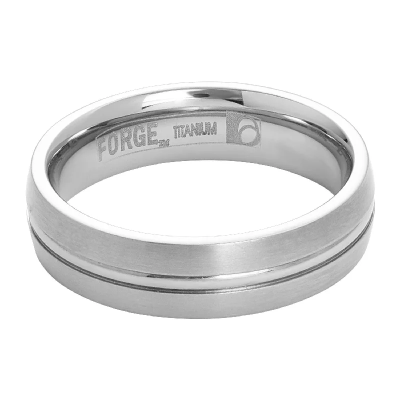 Buy More, Save More On Stunning Jewelry Pieces Titanium, 6mm Satin, Center Cut Ring Buy More, Save More On Stunning Jewelry Pieces Titanium, 6mm Satin, Center Cut Ring