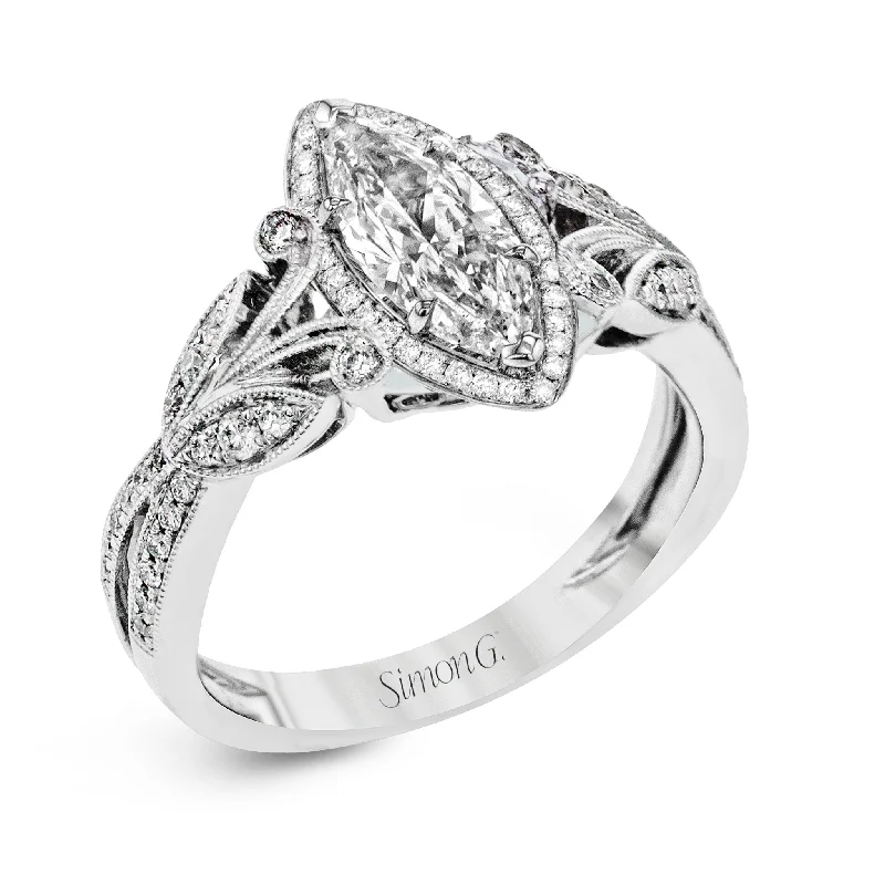 Buy More, Save More On Stunning Jewelry Pieces Marquise-Cut Halo Engagement Ring In 18k Gold With Diamonds Buy More, Save More On Stunning Jewelry Pieces Marquise-Cut Halo Engagement Ring In 18k Gold With Diamonds