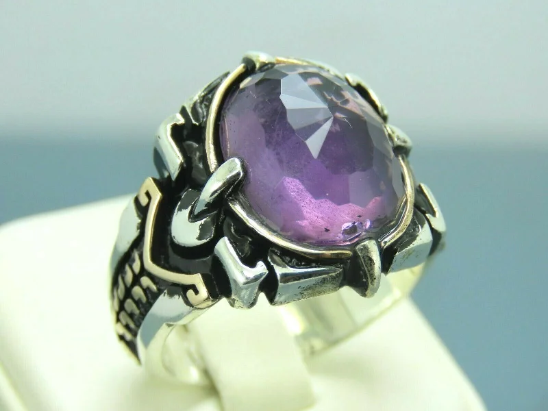 Accessorize For Less – Luxury Jewelry At Affordable Prices Turkish Handmade Jewelry 925 Sterling Silver Amethyst Stone Men's Rings