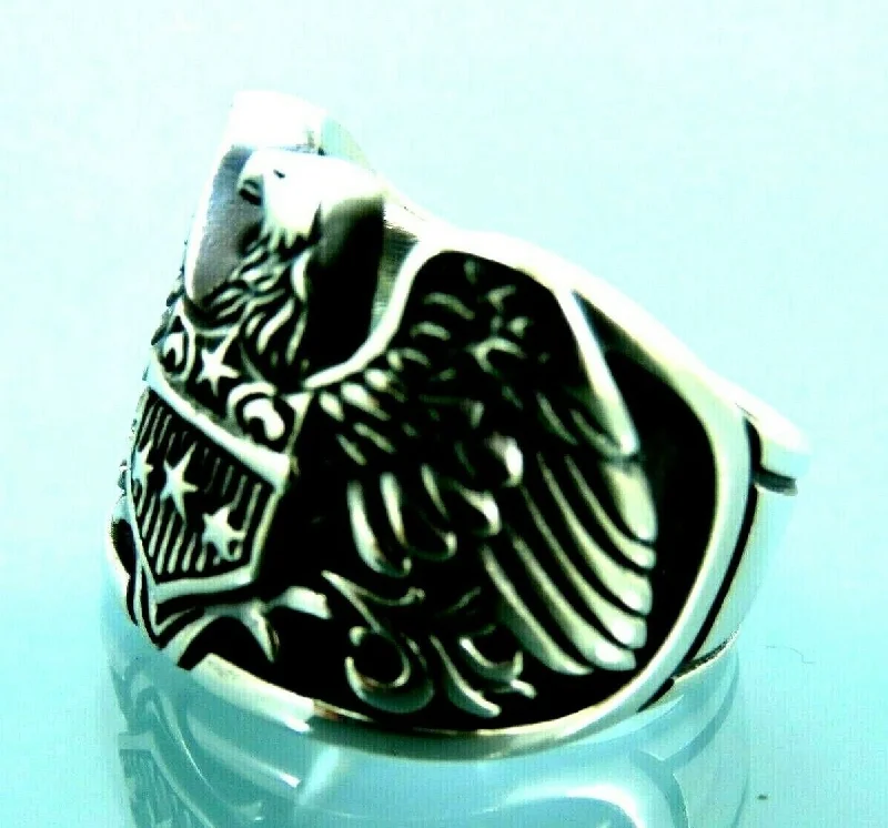 Shop Dazzling Jewelry With Special Promotional Discounts Turkish Handmade Jewelry 925 Sterling Silver Eagle Design Mens Rings
