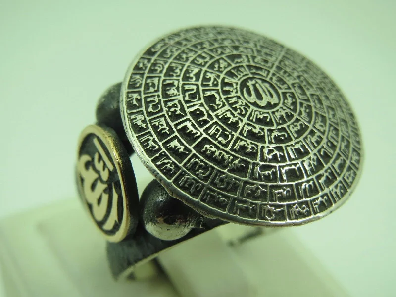 Fashion-Forward Geometric Jewelry For Contemporary Style Turkish Handmade Jewelry 925 Sterling Silver Islamic Design Mens Rings Fashion-Forward Geometric Jewelry For Contemporary Style Turkish Handmade Jewelry 925 Sterling Silver Islamic Design Mens Rings