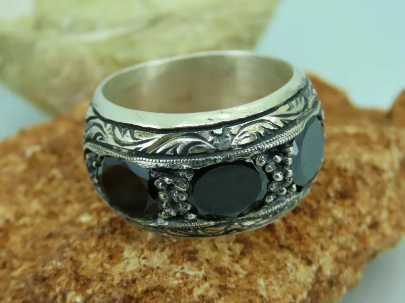 Timeless Jewelry Styles At Wallet-Friendly Prices Turkish Handmade Jewelry 925 Sterling Silver Onyx Stone Mens Rings