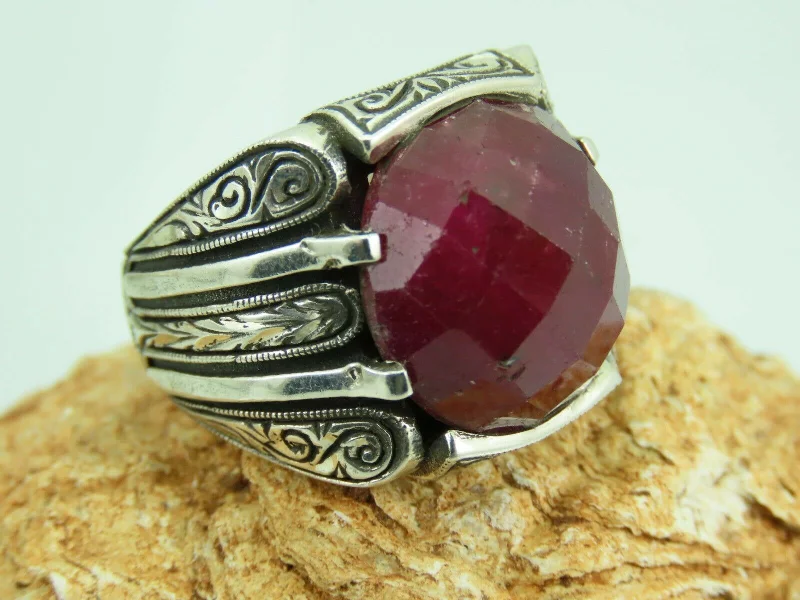 Unlock Unbeatable Jewelry Deals Before They’Re Gone Turkish Handmade Jewelry 925 Sterling Silver Ruby Stone Mens Rings
