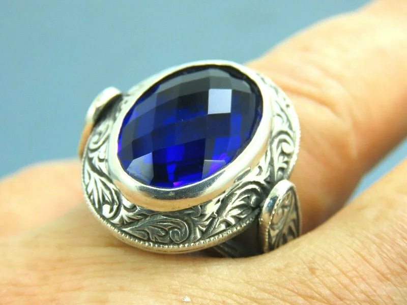 Elevate Your Outfit With Discounted Statement Jewelry Turkish Handmade Jewelry 925 Sterling Silver Sapphire Stone Mens Rings