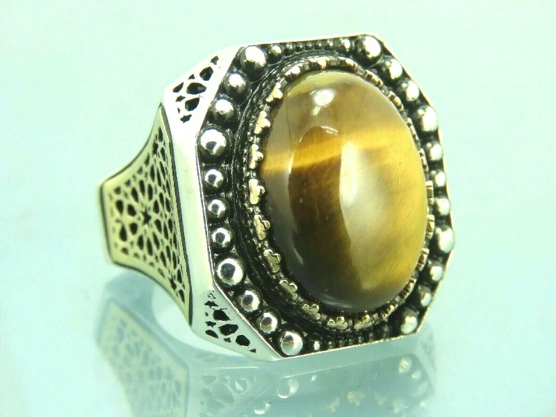 Holiday Jewelry Sale – Perfect Gifts At Great Prices Turkish Handmade Jewelry 925 Sterling Silver Tiger's Eye Stone Mens Rings Holiday Jewelry Sale – Perfect Gifts At Great Prices Turkish Handmade Jewelry 925 Sterling Silver Tiger's Eye Stone Mens Rings
