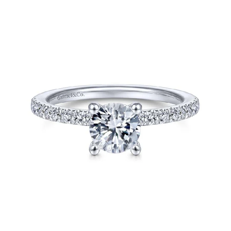 Luxury Jewelry Sale – Sparkle For Less Ulani - 14K White Gold Round Diamond Engagement Ring(Setting Only) Luxury Jewelry Sale – Sparkle For Less Ulani - 14K White Gold Round Diamond Engagement Ring(Setting Only)